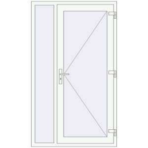 Купити Вхідні двері 1150x1950 мм REHAU Euro-Design 60 Білий (RAL 9016) з двох сторін