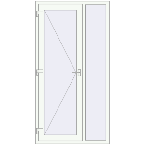 Купити Вхідні двері 1100x2120 мм REHAU Euro-Design 60 Білий (RAL 9016) з двох сторін