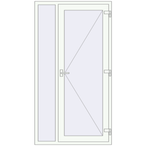 Купити Вхідні двері 1130x2100 мм REHAU Euro-Design 60 Білий (RAL 9016) з двох сторін