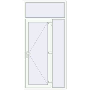Купити Вхідні двері 1200x2500 мм REHAU Brillant-Design Білий (RAL 9016) з двох сторін