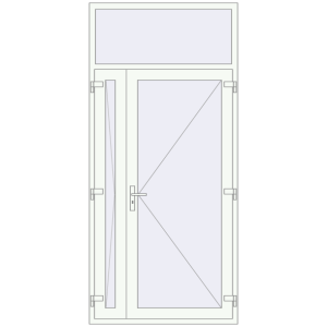 Купити Вхідні двері 1200x2600 мм REHAU Euro-Design 60 Білий (RAL 9016) з двох сторін