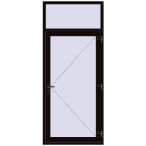 Купити Вхідні двері 1040x2450 мм REHAU Euro-Design 60 BLACK_BROWN з двох сторін