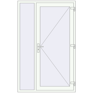 Купити Вхідні двері 1300x2050 мм REHAU Euro-Design 60 Білий (RAL 9016) з двох сторін