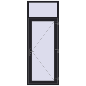 Купити Вхідні двері 900x2400 мм REHAU Euro-Design 60 BLACK_ULTI-MATT з двох сторін