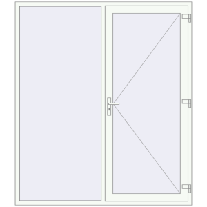 Купити Вхідні двері 2000x2300 мм REHAU Euro-Design 60 Білий (RAL 9016) з двох сторін
