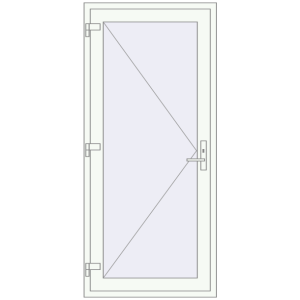 Купити Вхідні двері 900x2000 мм REHAU Euro-Design 60 ANTHRACITE_GREY_STRUKTURAL ззовні