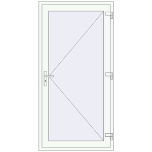 Купити Вхідні двері 1000x2000 мм REHAU Euro-Design 60 Білий (RAL 9016) з двох сторін