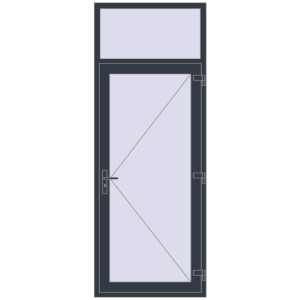 Купити Вхідні двері 950x2500 мм REHAU Brillant-Design ANTHRACITE_GREY_STRUKTURAL з двох сторін