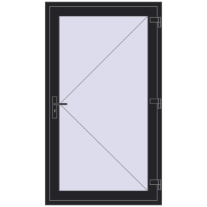 Купити Вхідні двері 1070x1860 мм REHAU Brillant-Design BLACK_ULTI-MATT з двох сторін