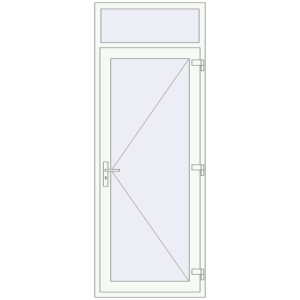 Купити Вхідні двері 900x2400 мм REHAU Euro-Design 60 Білий (RAL 9016) з двох сторін