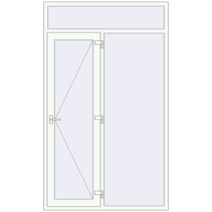 Купити Вхідні двері 1500x2500 мм REHAU Euro-Design 60 Білий (RAL 9016) з двох сторін