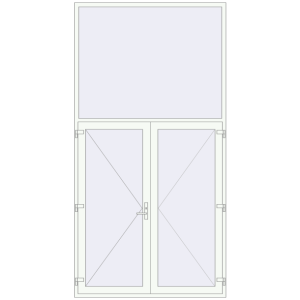 Купити Вхідні двері 1800x3500 мм REHAU Euro-Design 60 Білий (RAL 9016) з двох сторін