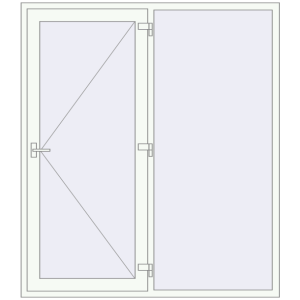 Купити Вхідні двері 1800x2050 мм REHAU Brillant-Design Білий (RAL 9016) з двох сторін