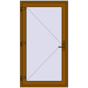 Купити Вхідні двері 1020x1840 мм REHAU Euro-Design 60 GOLDEN OAK з двох сторін