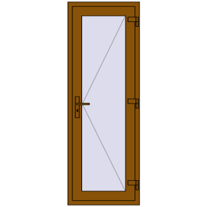 Купити Вхідні двері 700x1900 мм REHAU Euro-Design 60 GOLDEN OAK з двох сторін