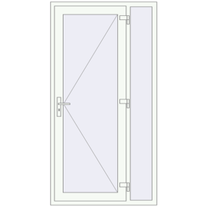 Купити Вхідні двері 1100x2100 мм REHAU SYNEGO Білий (RAL 9016) з двох сторін