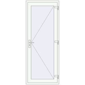 Купити Вхідні двері 940x2180 мм REHAU Euro-Design 60 Білий (RAL 9016) з двох сторін