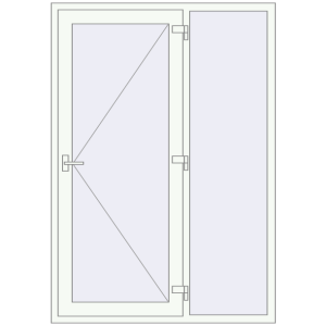 Купити Вхідні двері 1400x2000 мм REHAU Euro-Design 60 Білий (RAL 9016) з двох сторін