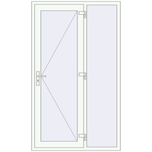 Купити Вхідні двері 1250x2100 мм REHAU Euro-Design 60 Білий (RAL 9016) з двох сторін