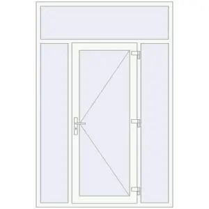 Купити Вхідні двері 1600x2400 мм REHAU Brillant-Design Білий (RAL 9016) з двох сторін