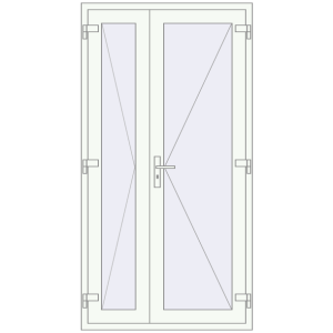 Купити Вхідні двері 1100x2100 мм REHAU Euro-Design 60 Білий (RAL 9016) з двох сторін