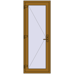 Купити Вхідні двері 760x2050 мм REHAU Euro-Design 60 LIGHT_OAK з двох сторін