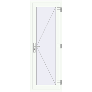 Купити Вхідні двері 670x1900 мм REHAU Euro-Design 60 Білий (RAL 9016) з двох сторін