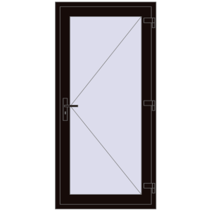 Купити Вхідні двері 890x1900 мм REHAU Euro-Design 60 BLACK_BROWN з двох сторін