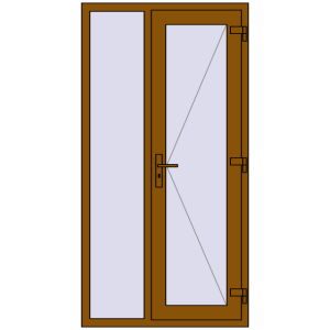 Купити Вхідні двері 1009x1960 мм REHAU Euro-Design 60 GOLDEN OAK з двох сторін