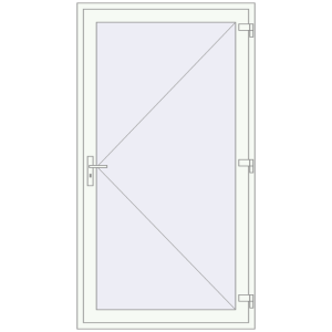 Купити Вхідні двері 1160x2180 мм REHAU Euro-Design 60 Білий (RAL 9016) з двох сторін