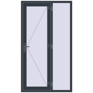 Купити Вхідні двері 1200x2140 мм REHAU Brillant-Design ANTHRACITE_GREY_STRUKTURAL з двох сторін