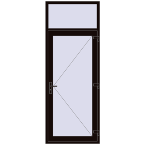 Купити Вхідні двері 950x2500 мм REHAU Brillant-Design BLACK_BROWN з двох сторін