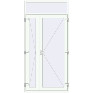 Купити Вхідні двері 1200x2450 мм REHAU Brillant-Design Білий (RAL 9016) з двох сторін