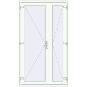 Купити Вхідні двері 1300x2300 мм REHAU SYNEGO Білий (RAL 9016) з двох сторін