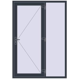 Купити Вхідні двері 1500x2100 мм REHAU Brillant-Design ANTHRACITE_GREY_STRUKTURAL з двох сторін