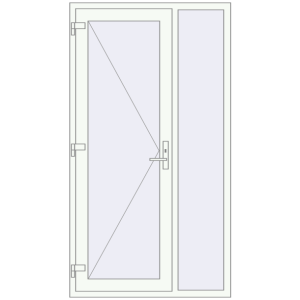 Купити Вхідні двері 1150x2100 мм REHAU Euro-Design 60 Білий (RAL 9016) з двох сторін