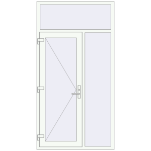 Купити Вхідні двері 1200x2300 мм REHAU Euro-Design 60 Білий (RAL 9016) з двох сторін
