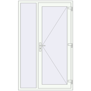 Купити Вхідні двері 1250x2050 мм REHAU Brillant-Design Білий (RAL 9016) з двох сторін