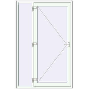 Купити Вхідні двері 1350x2100 мм REHAU Euro-Design 60 Білий (RAL 9016) з двох сторін