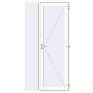 Купити Вхідні двері 1180x2280 мм REHAU Euro-Design 60 Білий (RAL 9016) з двох сторін