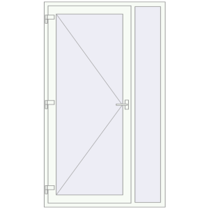 Купити Вхідні двері 1300x2200 мм REHAU Euro-Design 60 Білий (RAL 9016) з двох сторін