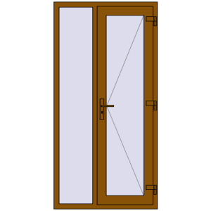 Купити Вхідні двері 1000x2000 мм REHAU Euro-Design 60 GOLDEN OAK ззовні