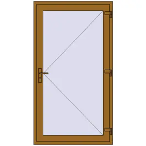 Купити Вхідні двері 1100x2000 мм REHAU Euro-Design 60 LIGHT_OAK з двох сторін
