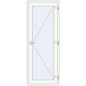 Купити Вхідні двері 800x2100 мм REHAU Euro-Design 60 Білий (RAL 9016) з двох сторін