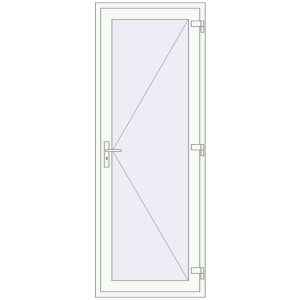 Купити Вхідні двері 860x2300 мм REHAU Euro-Design 60 Білий (RAL 9016) з двох сторін
