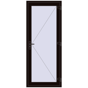 Купити Вхідні двері 900x2200 мм REHAU Euro-Design 60 BLACK_BROWN з двох сторін