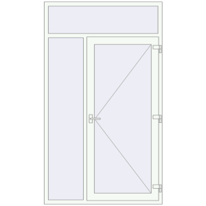 Купити Вхідні двері 1400x2400 мм REHAU Brillant-Design Білий (RAL 9016) з двох сторін