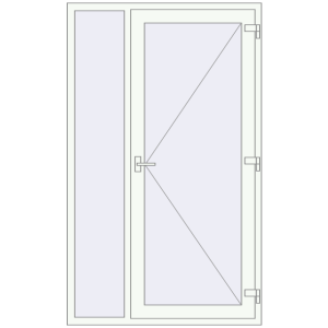 Купити Вхідні двері 1270x2100 мм REHAU Euro-Design 60 Білий (RAL 9016) з двох сторін