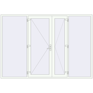 Купити Вхідні двері 3000x2100 мм REHAU Euro-Design 60 Білий (RAL 9016) з двох сторін