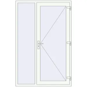 Купити Вхідні двері 1370x2100 мм REHAU Euro-Design 60 Білий (RAL 9016) з двох сторін